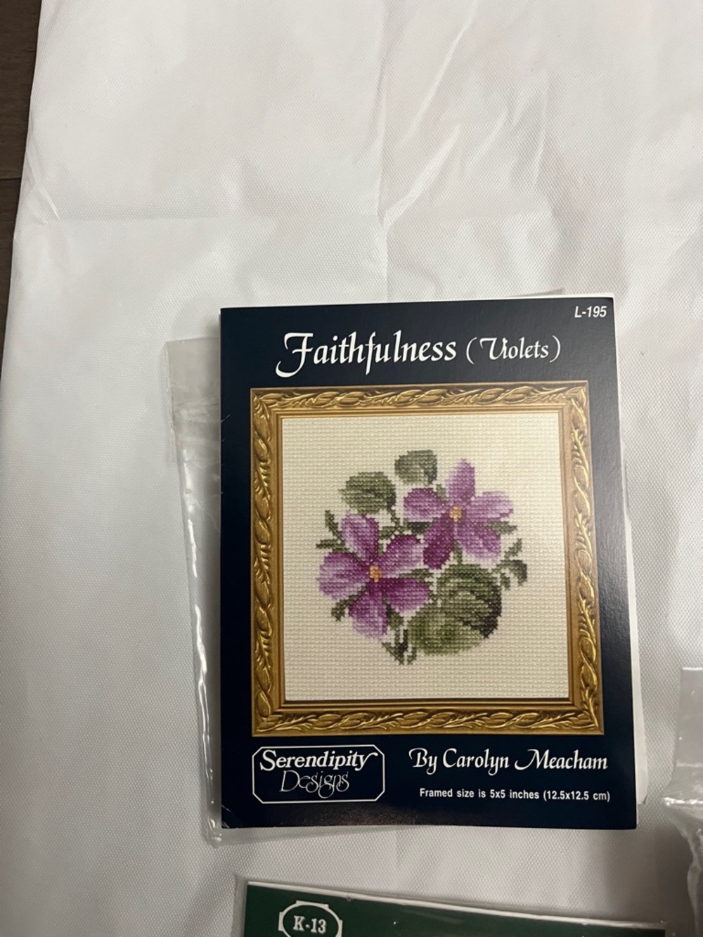 Serendipity Designs "Faithfulness (Violets)" Cross Stitch Kit - Purple